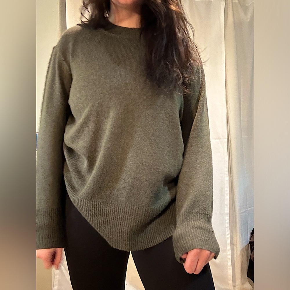 Green sweater from SHEIN.